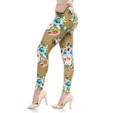 Load image into Gallery viewer, Women&#39;s Printed Elastic Leggings (Floral)