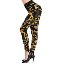Load image into Gallery viewer, Women&#39;s Printed Elastic Leggings (Camouflage)