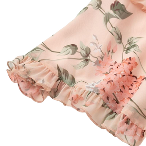 Women's Chiffon Floral Printed Backless  Playsuit  Dress
