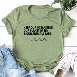 2020 Women's Slogan for Environment T-Shirt 1