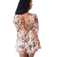 Load image into Gallery viewer, Women&#39;s Chiffon Floral Printed Backless  Playsuit  Dress