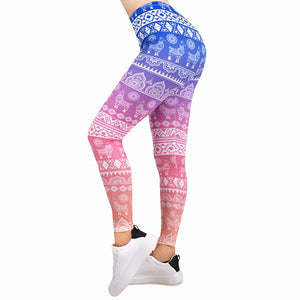 Women's Legging With Gradient Printing in many variants