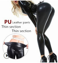 Load image into Gallery viewer, Women&#39;s High Waist PU Leather Legging