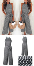 Load image into Gallery viewer, Women Strip Printed Overall dress