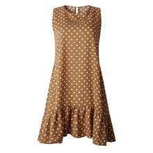 Load image into Gallery viewer, Polka Dot Summer Short Sleeveless Dress