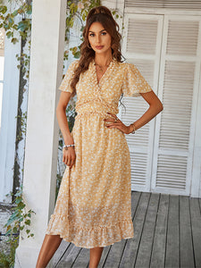 Summer Elegant Floral Midi Dress